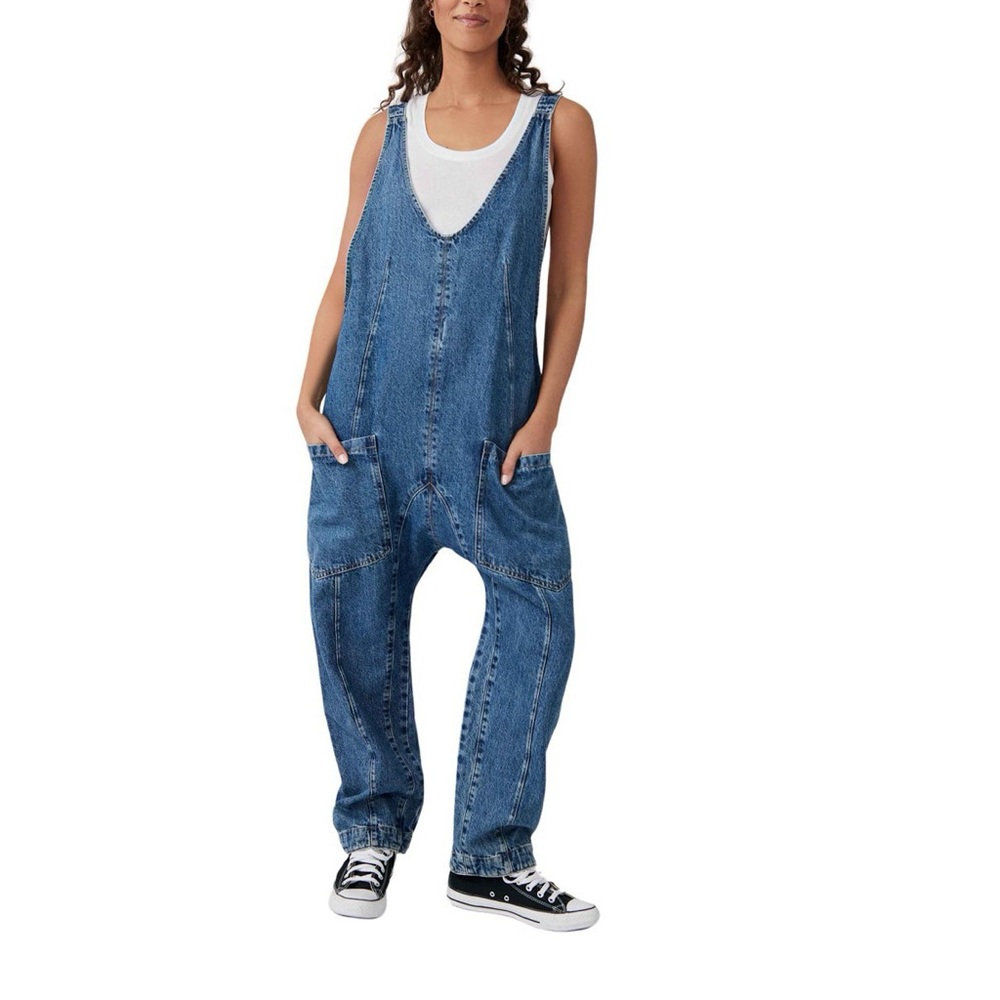Women's Blue Denim Overalls